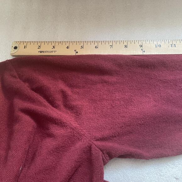 Tommy Hilfiger Sweater Men Medium Burgundy Pima Cotton Cashmere Knit Pullover - Picture 7 of 12